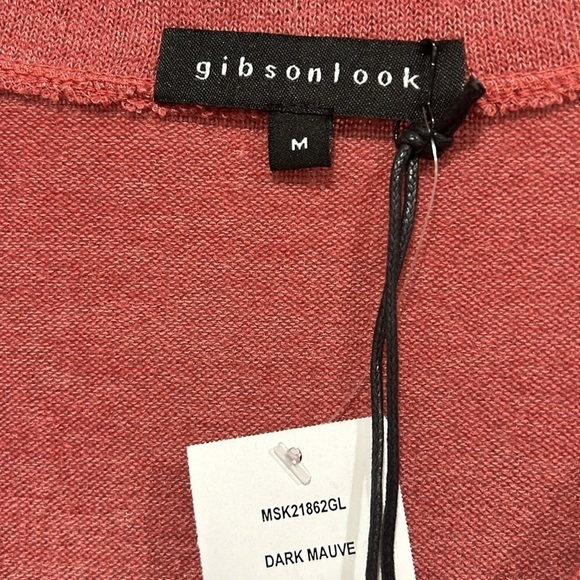 Gibson Look Mauve long sleeve v neck knit sweater midi dress medium new w tag - Picture 2 of 6